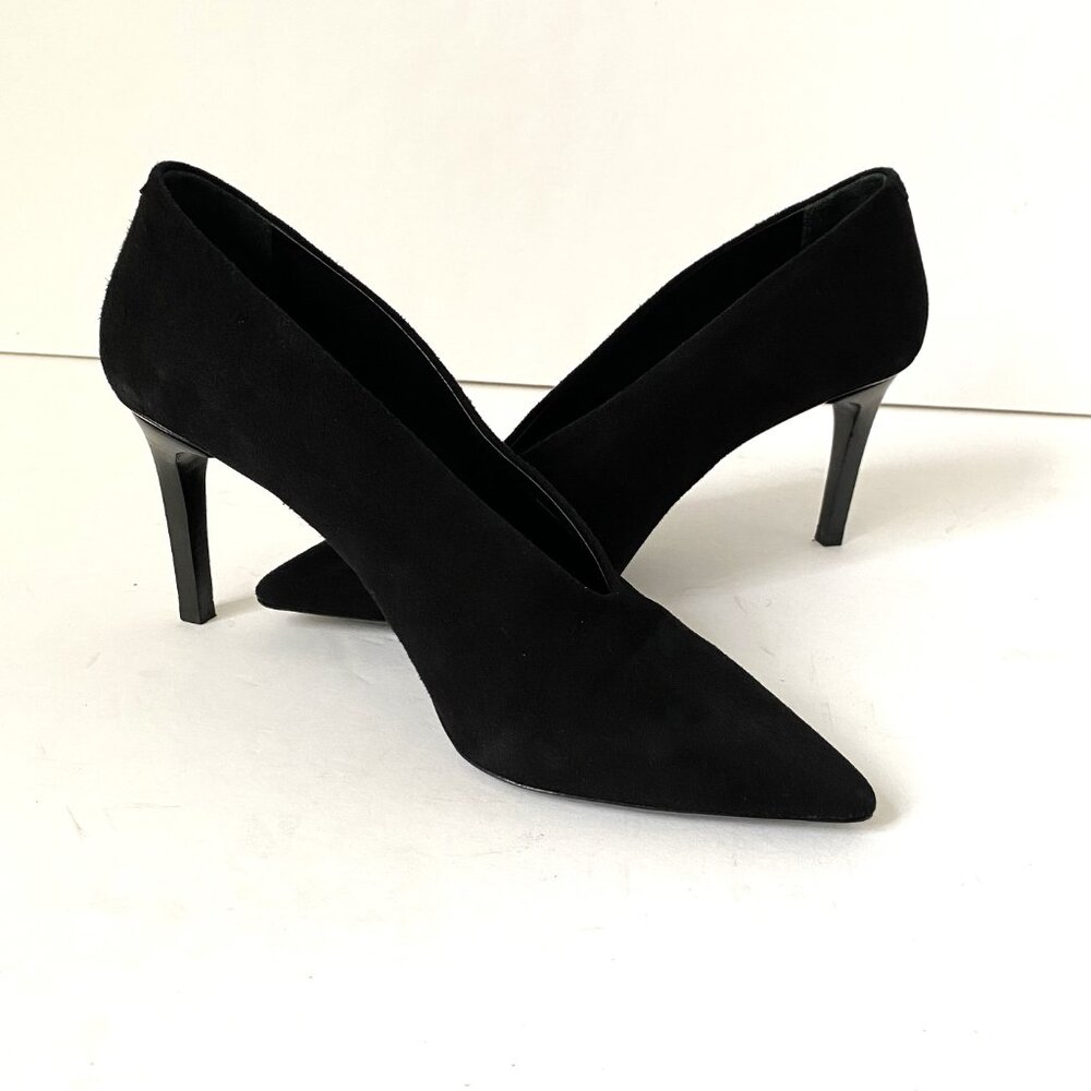 COS Pointed Suede Black Heels
